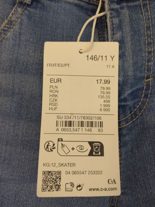 Jeans C&A, culoare albastru