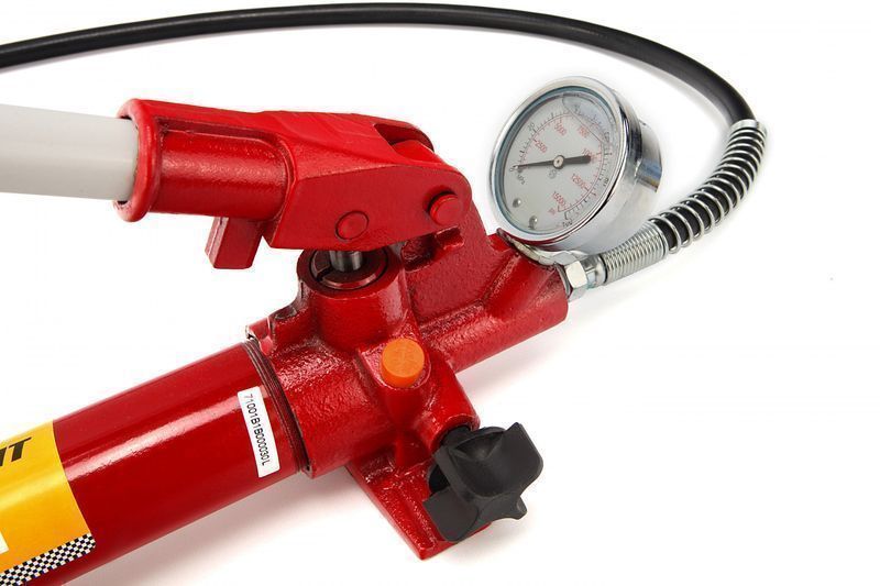 Ръчна хидравлична помпа 10 тона с манометър нвм