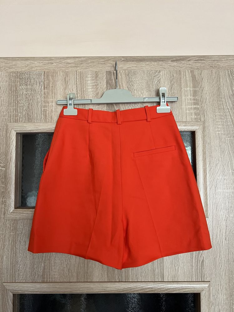 Дамски къси ленени панталони с Zara, с пайети H&M