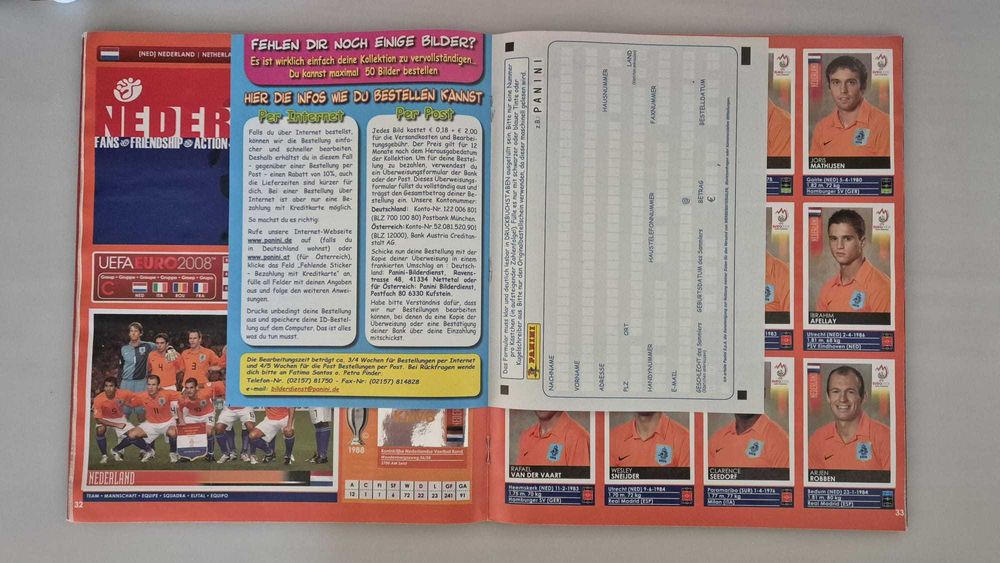 Album Panini EURO 2008 complet, stare 9.5/10