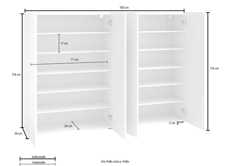 Pantofar Mister , Alb lucios , 160 cm latime