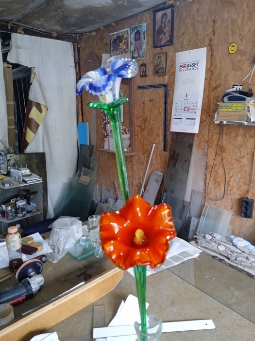 Цветя Стъкло пластика ръчна изработка