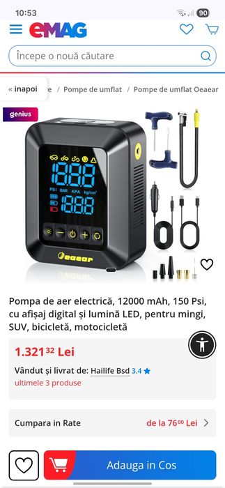 Vând compresor auto