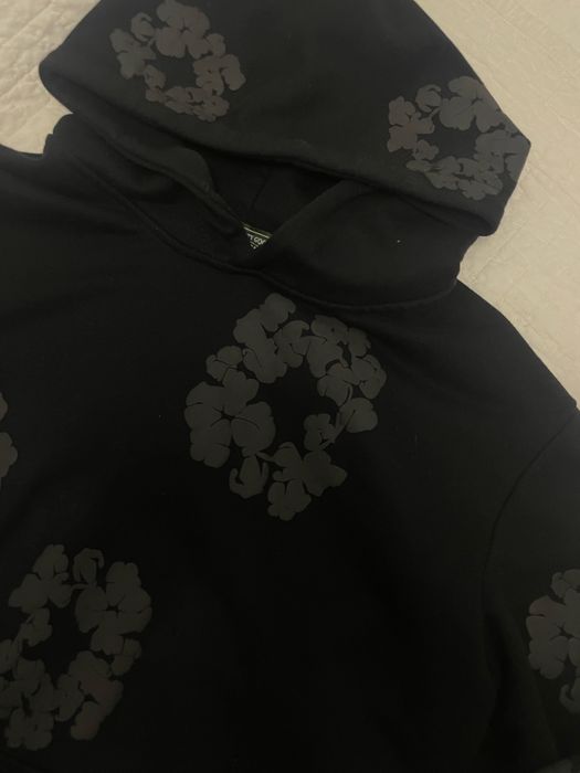 hanorac denim tears negru si gri marimea M