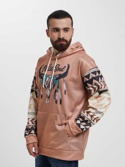 Худи с принтом, толстовка оверсайз, хит сезона.