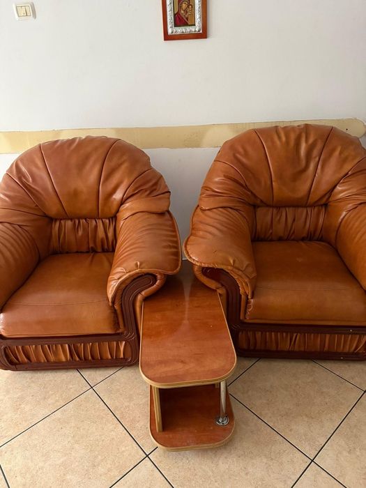 Canapea extensibila cu depozitare  cu 2 fotolii