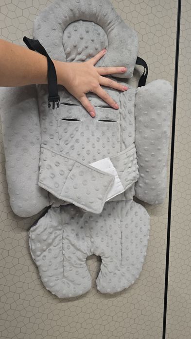 Тёплый матрасик с бортиками в коляску