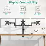 Suport monitor pentru trei monitoare, regrabil, wali , 13"-27"