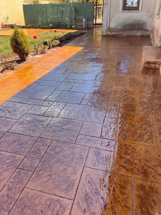 Executam lucrari cu beton amprentat
