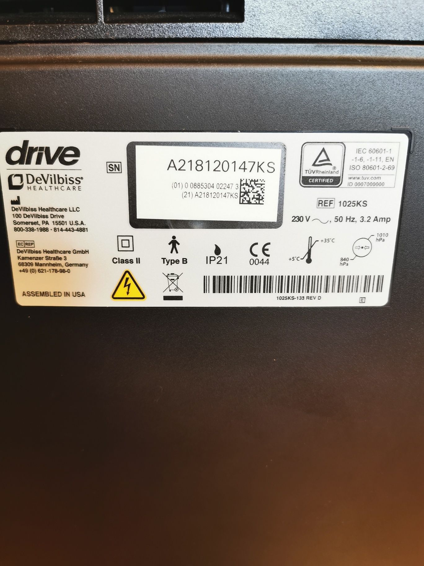 Кислороден концентратор DeVilbiss Compact 1025 10 L