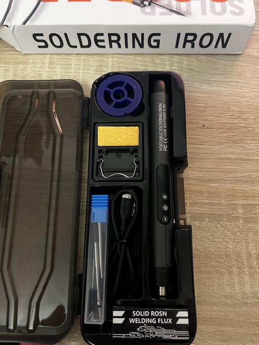 Fier de lipit portabil cu afisaj digital cu USB sau baterie