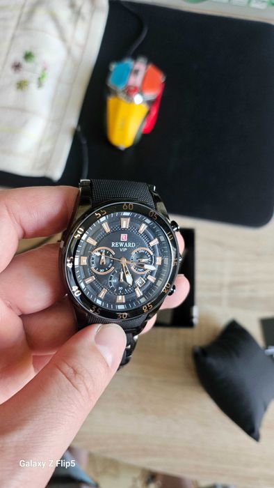 Часы Кварцевые REWARD RD81011M S/BK-BK-S/BK нержавеющая сталь