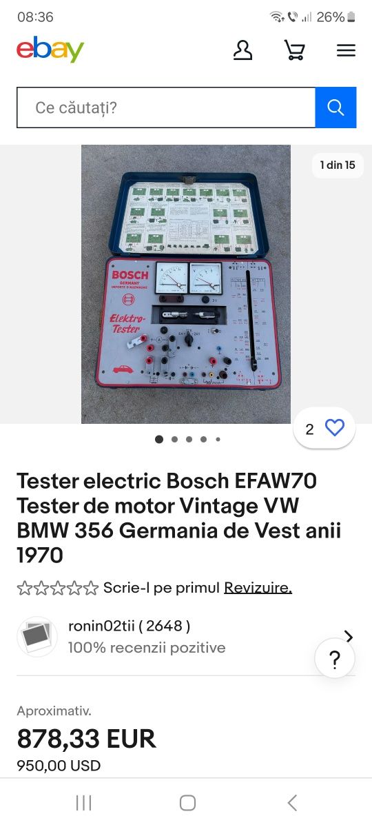 Tester electric Bosch EFAW70, vintage