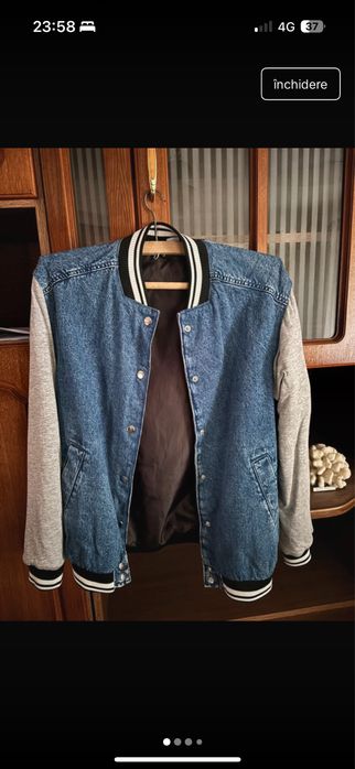 Jachetă Baseball Denim H&M Divided XXS - Stil sportiv & confortabil