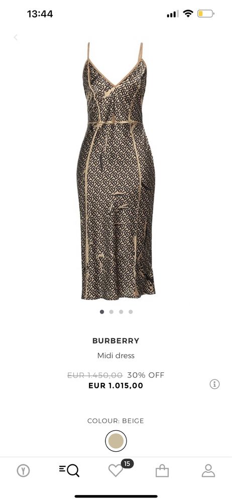 Оригинална копринена рокля BURBERRY