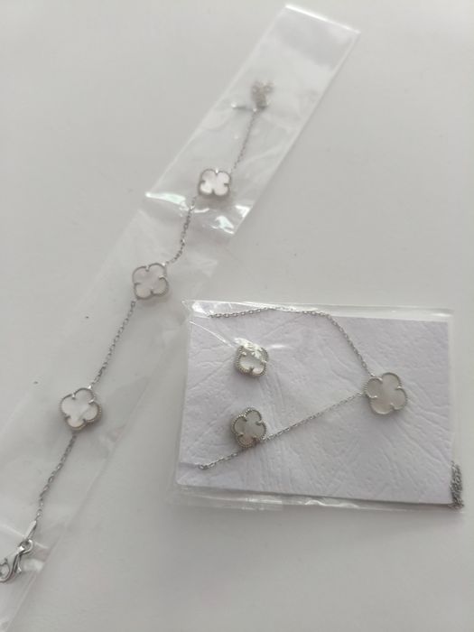 cercei și pandantiv din argint van cleef