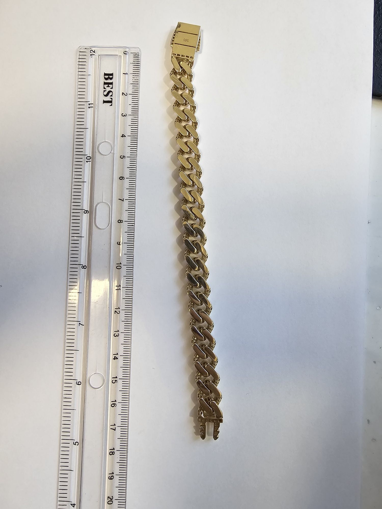 Vand bratara din aur 14 k model CUBAN