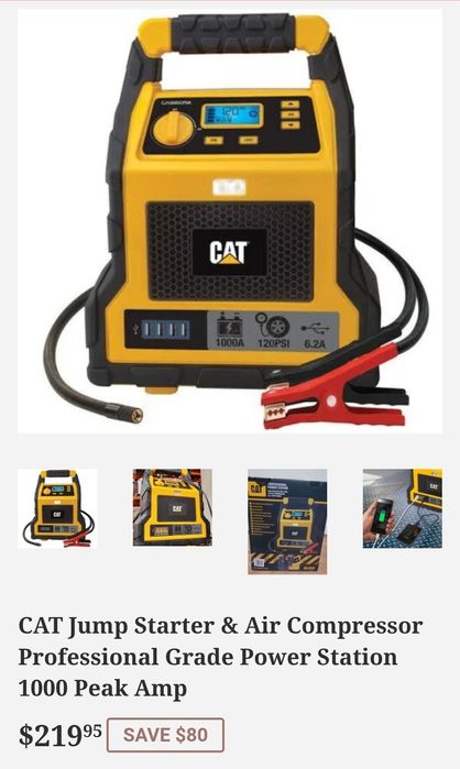 Stație alimentare 3-în-1: Boost + Compresor + Powerbank