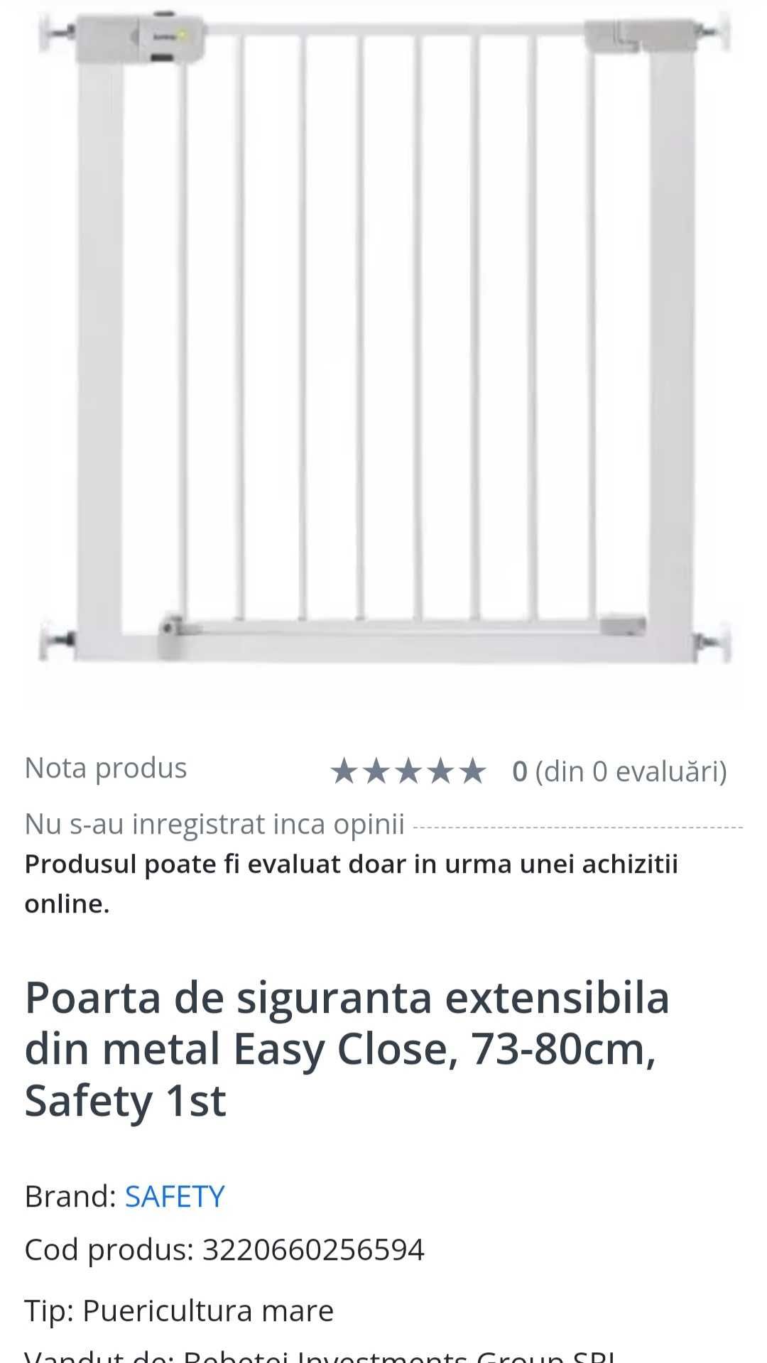 Poarta siguranta extensibila metal