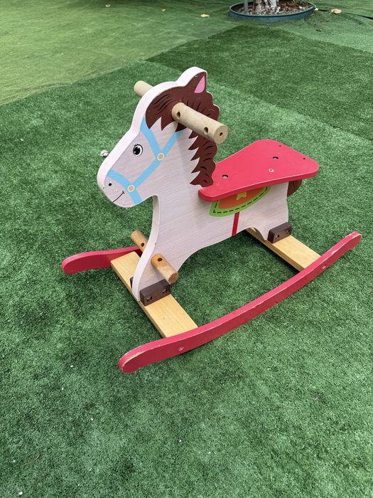 Calut din lemn pentru copii/ balansoar copii