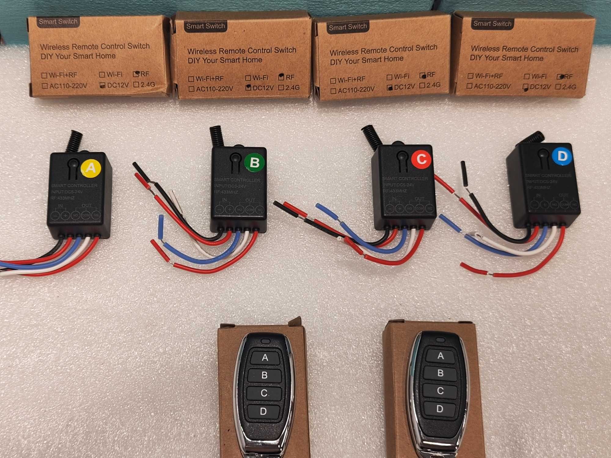 433MHz безжичен дистанционен ключ 12V с 4 предавателя и 100м обхват