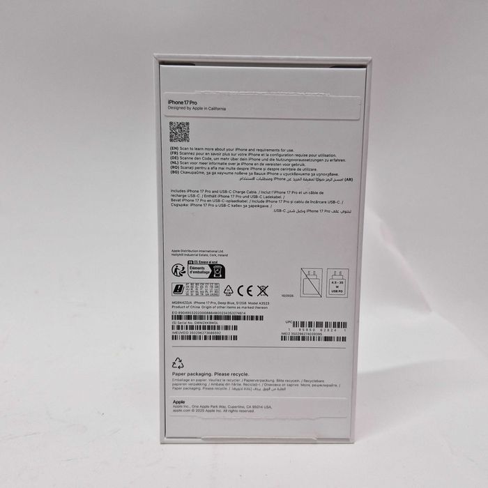 Liquid Money vinde - Telefon mobil Apple iPhone 17 Pro, 512GB, 5G NOU