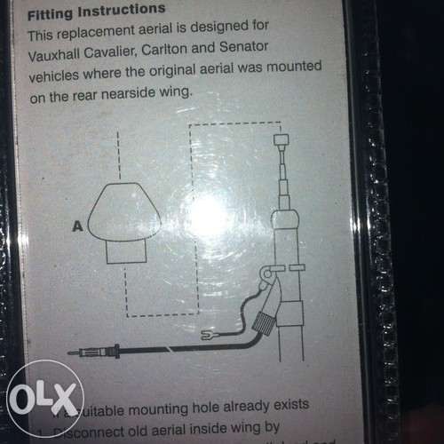 Antene auto noi Halfords, UK: din inox Opel Vectra / antena universala