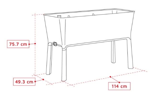 Jardiniera mare cu picioare Keter Maro