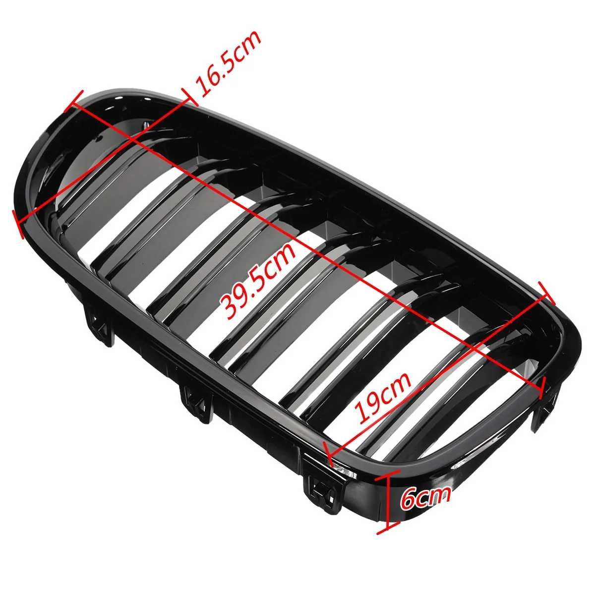 Set Grile Radiator Nari Duble Negru Lucios BMW M Seria 5 F10 F11 F18