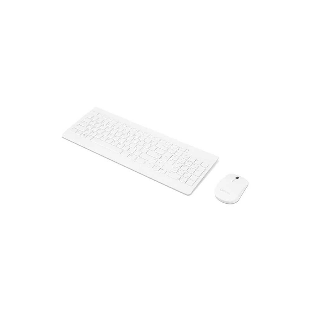 Клавиатура + Мышь Lenovo / 510 / Белый / Беспроводной / батарейки