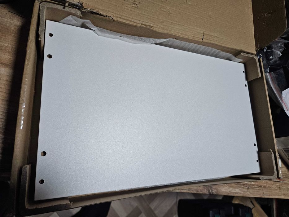 Suport din lemn pentru monitor, laptop, lungime ajustabila, Alb