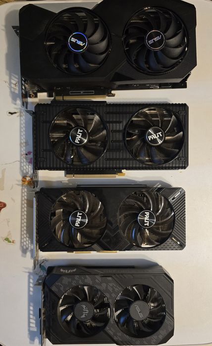 Видеокарты RTX3060 RTX3070 GTX 1660SUPER