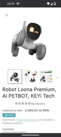 Robot pet Loona Premium cu AI cel mai apreciat robot de jucarie pentru