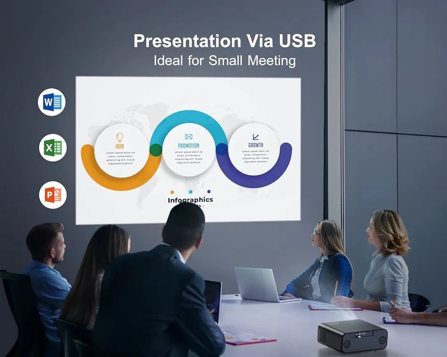 Професионален  проектор с автоматично фокусиране, WiFi 6, Bluetooth5.2