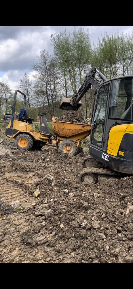 Închiriez/Execut lucrari cu Boldoexcavator si Miniexcavator /Transport