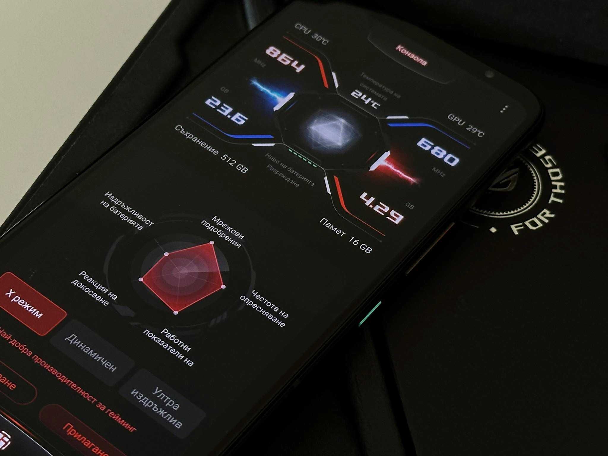 Лимитиран! Asus ROG Phone 7 Ultimate 16/512GB / 165hz