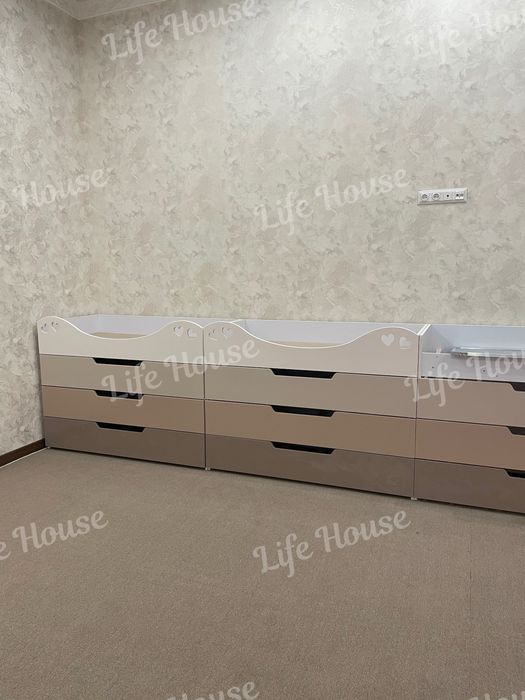 Кровати в детский сад выкатные этажные