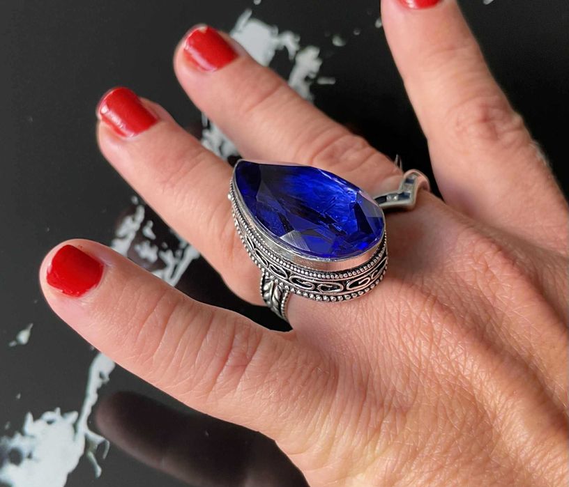 Inel Argint 925 Vintage cu Piatra Semipretioasa Tanzanit