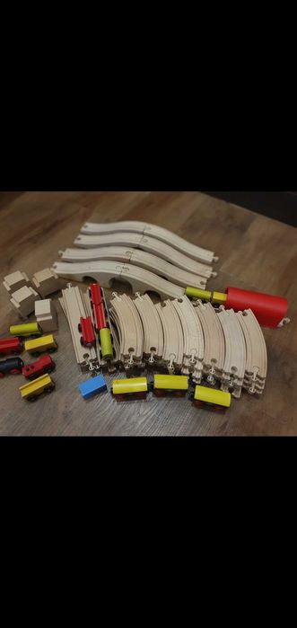 Дървено влакче с релси Икеа