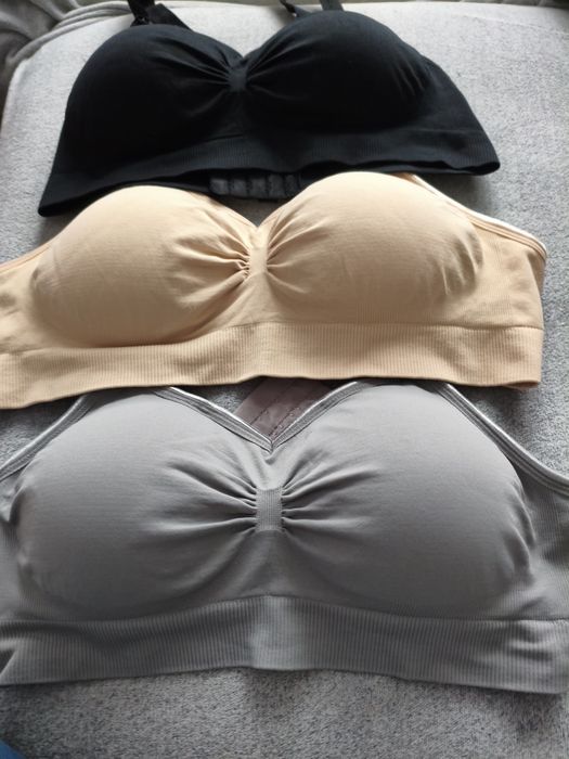 Set 3 sutiene noi marimea L cu bureți detasabili si fara sârme
