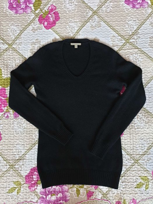 Pulover negru casmir Uniqlo