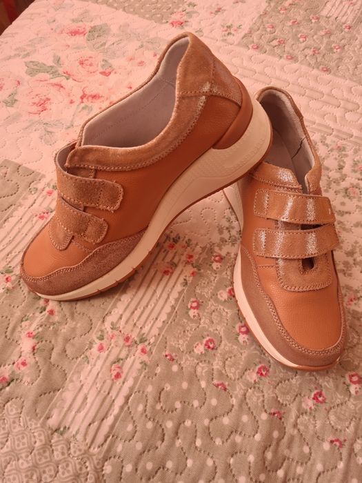 Обувки - естествена кожа, розови