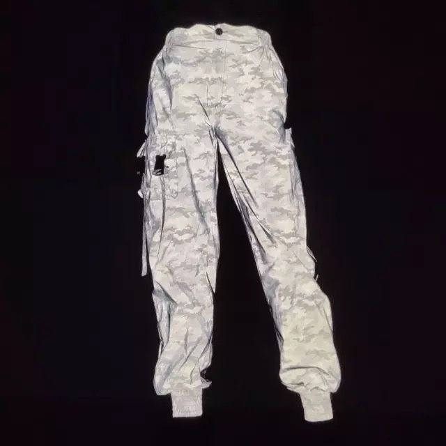 Сафари Камуфляж Панк Светоотражающие Повседневная одежда брюки-карго