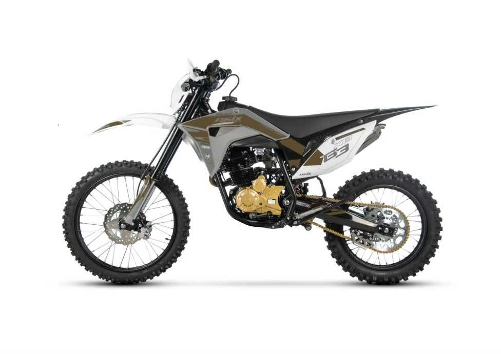 Motocicleta Cross/Enduro Asix XB83, 250cc, roti 21/18, gri-maro