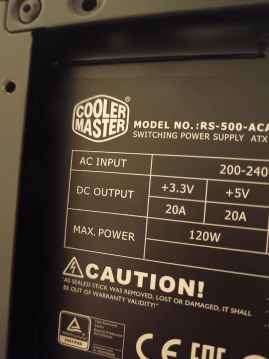 Sursă PC 500w 80plus Cooler master