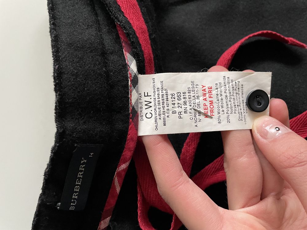 Вълнени шорти Burberry 14г.