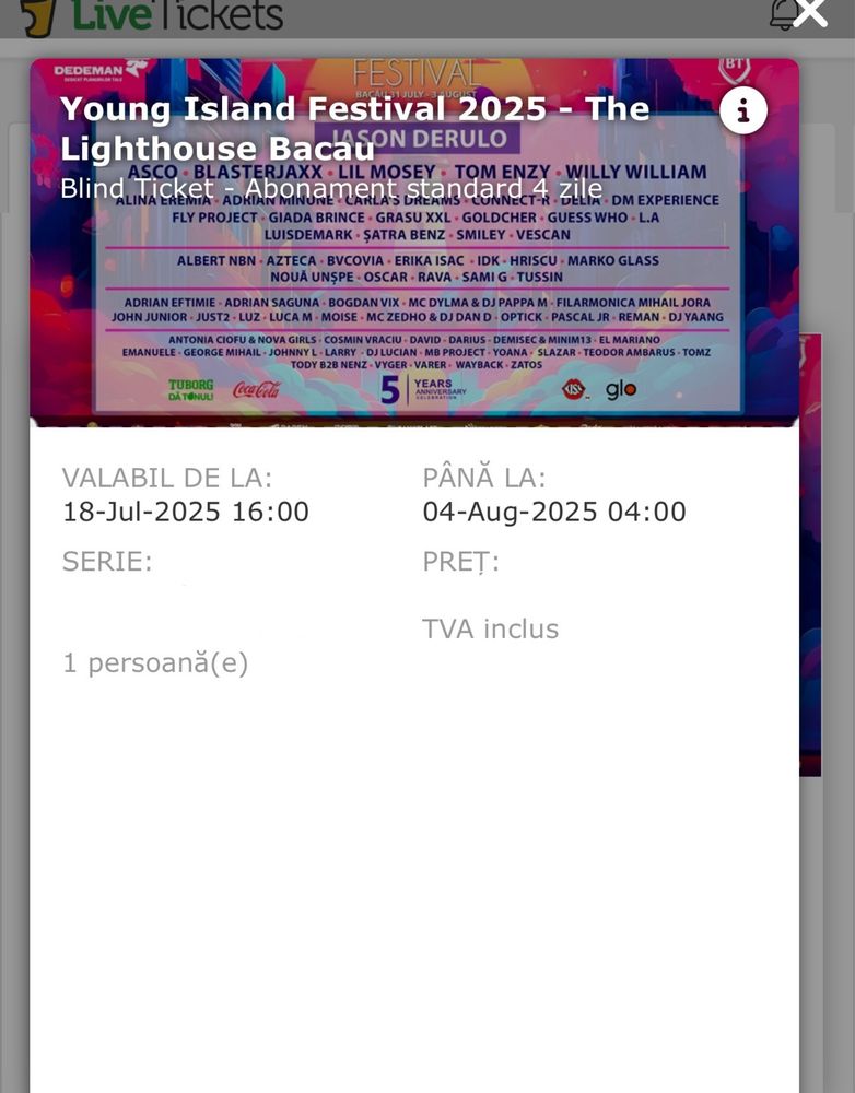 bilet Young Island Festival