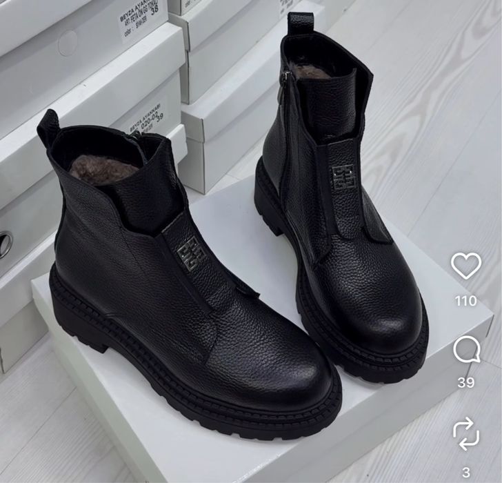 Продаю обувь из натуральной кожи и меха. Новая