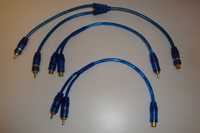 cablu audio tip Y 2 rca la 1 rca scurt subwoofer