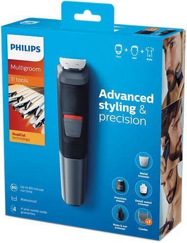 Тример Philips MG5730 Series 5000 „11 в 1“, тяло, лице и коса - 11 инс